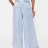 Pantaloni din denim drapați cu talie înaltă GapStudio Pantaloni din denim drapați cu talie înaltă GapStudio
