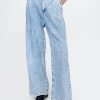 Pantaloni din denim plisați UltraSoft cu talie înaltă 365