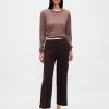Pantaloni drepti de sarg cu talie mare Pantaloni drepti de sarg cu talie mare