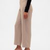 Pantaloni drepti de sarg cu talie mare