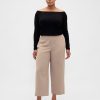 Pantaloni drepti de sarg cu talie mare