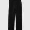 Pantaloni drepti din catifea cu talie mare