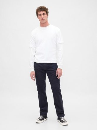 Pantaloni drepti din velur