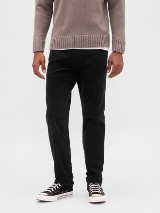 Pantaloni drepti din velur