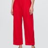 Pantaloni Easy Barrel cu talie medie din amestec de in Pantaloni Easy Barrel cu talie medie din amestec de in
