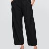Pantaloni Easy Barrel cu talie medie din amestec de in Pantaloni Easy Barrel cu talie medie din amestec de in