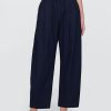 Pantaloni Easy Barrel cu talie medie din amestec de in Pantaloni Easy Barrel cu talie medie din amestec de in