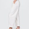 Pantaloni Easy Barrel cu talie medie din amestec de in Pantaloni Easy Barrel cu talie medie din amestec de in