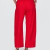 Pantaloni Easy Barrel cu talie medie din amestec de in Pantaloni Easy Barrel cu talie medie din amestec de in