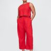 Pantaloni Easy Barrel cu talie medie din amestec de in Pantaloni Easy Barrel cu talie medie din amestec de in