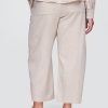 Pantaloni Easy Barrel cu talie medie din amestec de in Pantaloni Easy Barrel cu talie medie din amestec de in