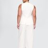 Pantaloni Easy Barrel cu talie medie din amestec de in Pantaloni Easy Barrel cu talie medie din amestec de in