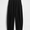 Pantaloni Easy Barrel cu talie medie din amestec de in Pantaloni Easy Barrel cu talie medie din amestec de in