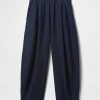 Pantaloni Easy Barrel cu talie medie din amestec de in Pantaloni Easy Barrel cu talie medie din amestec de in