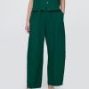 Pantaloni Easy Barrel din tifon de bumbac Pantaloni Easy Barrel din tifon de bumbac