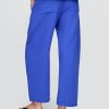 Pantaloni Easy Barrel din tifon de bumbac Pantaloni Easy Barrel din tifon de bumbac
