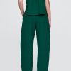 Pantaloni Easy Barrel din tifon de bumbac Pantaloni Easy Barrel din tifon de bumbac