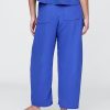 Pantaloni Easy Barrel din tifon de bumbac Pantaloni Easy Barrel din tifon de bumbac
