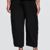 Pantaloni Easy Barrel din tifon de bumbac Pantaloni Easy Barrel din tifon de bumbac