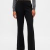 Pantaloni evazați din twill cu talie joasă Pantaloni evazați din twill cu talie joasă