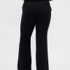 Pantaloni evazați din twill cu talie joasă Pantaloni evazați din twill cu talie joasă