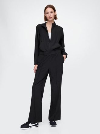 Pantaloni GapFit Tech cu talie înaltă, cu tiv despicat