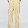 Pantaloni largi din poplin din bumbac organic