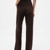 Pantaloni largi din tricot dublu cu talie mare