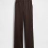 Pantaloni largi din tricot dublu cu talie mare