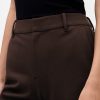Pantaloni largi din tricot dublu cu talie mare