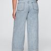 Pantaloni largi UltraSoft din denim cu talie medie
