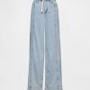 Pantaloni largi UltraSoft din denim cu talie medie