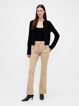 Pantaloni lungi și slabi de sarg cu talie joasă