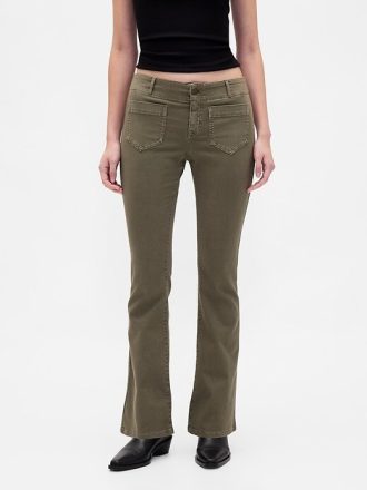 Pantaloni lungi și slabi de sarg cu talie joasă