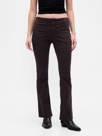 Pantaloni lungi și slabi de sarg cu talie joasă