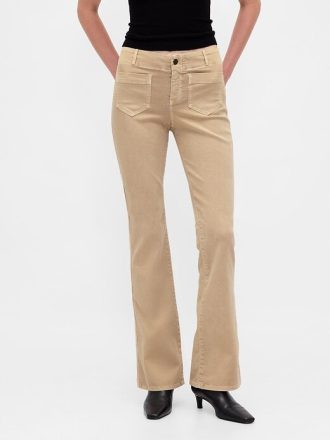 Pantaloni lungi și slabi de sarg cu talie joasă