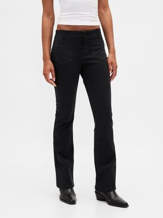Pantaloni lungi și slabi de sarg cu talie joasă