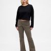 Pantaloni lungi și slabi de sarg cu talie joasă