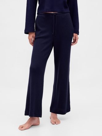 Pantaloni PJ cu picioare largi Waffle