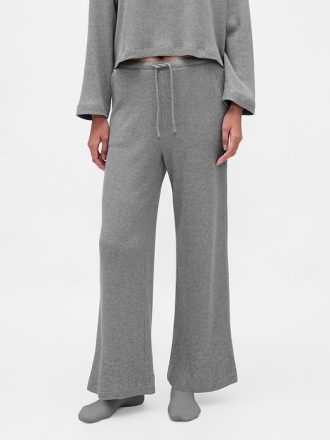 Pantaloni PJ cu picioare largi Waffle