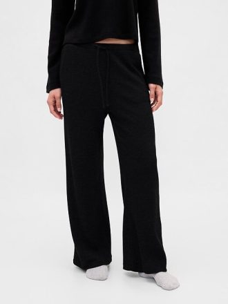 Pantaloni PJ cu picioare largi Waffle