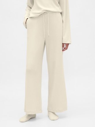 Pantaloni PJ cu picioare largi Waffle