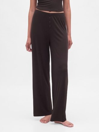 Pantaloni PJ cu picior largi Mini Rib