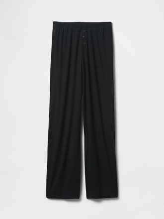 Pantaloni PJ cu picior largi Mini Rib