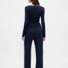Pantaloni PJ cu picior largi Mini Rib Pantaloni PJ cu picior largi Mini Rib