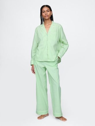 Pantaloni PJ din poplin