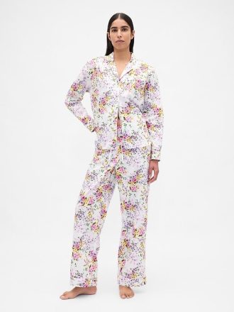 Pantaloni PJ din poplin
