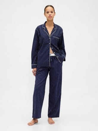 Pantaloni PJ din poplin