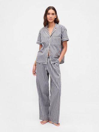 Pantaloni PJ din poplin