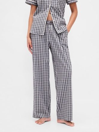 Pantaloni PJ din poplin